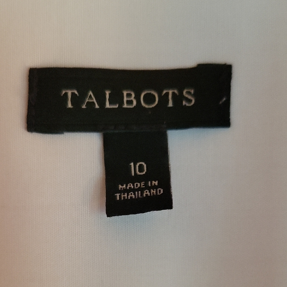 Talbots Elegant White Button-Down Shirt - Picture 2 of 3